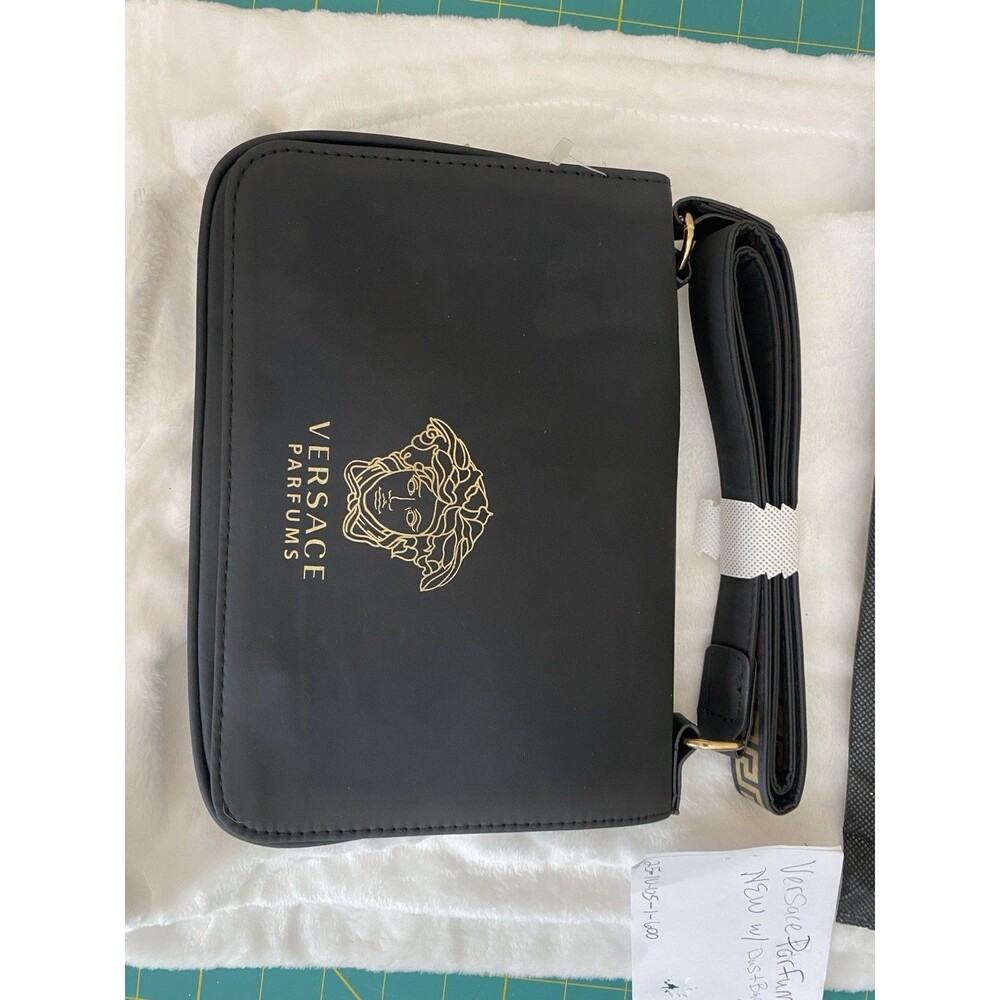 Versace Parfums Black Gold Shoulder Crossbody Bag + Dustbag - Picture 2 of 15